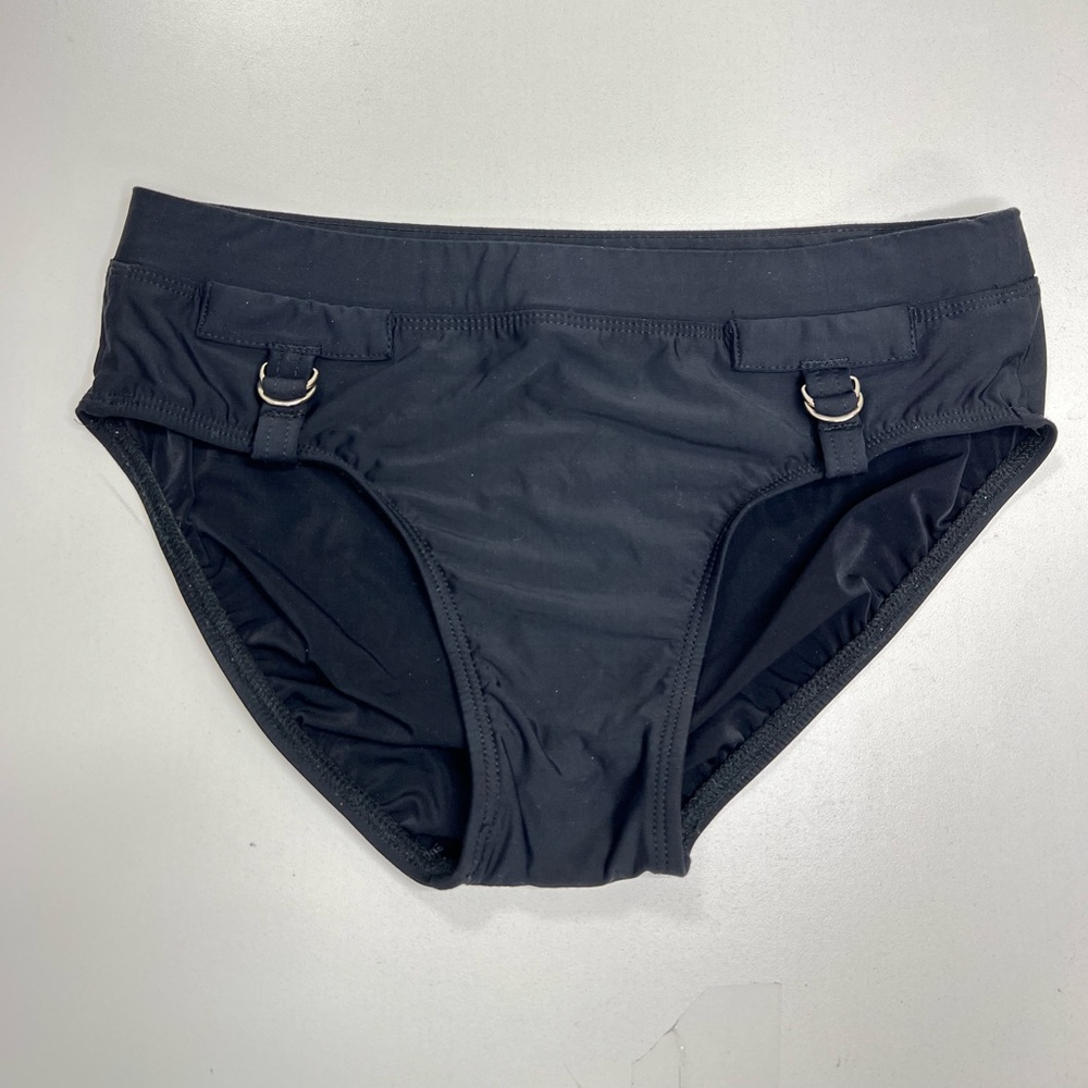 Vintage Jantzen Black Swimsuit Bottoms with Silver Hardware Size 6 - Picture 4 of 8